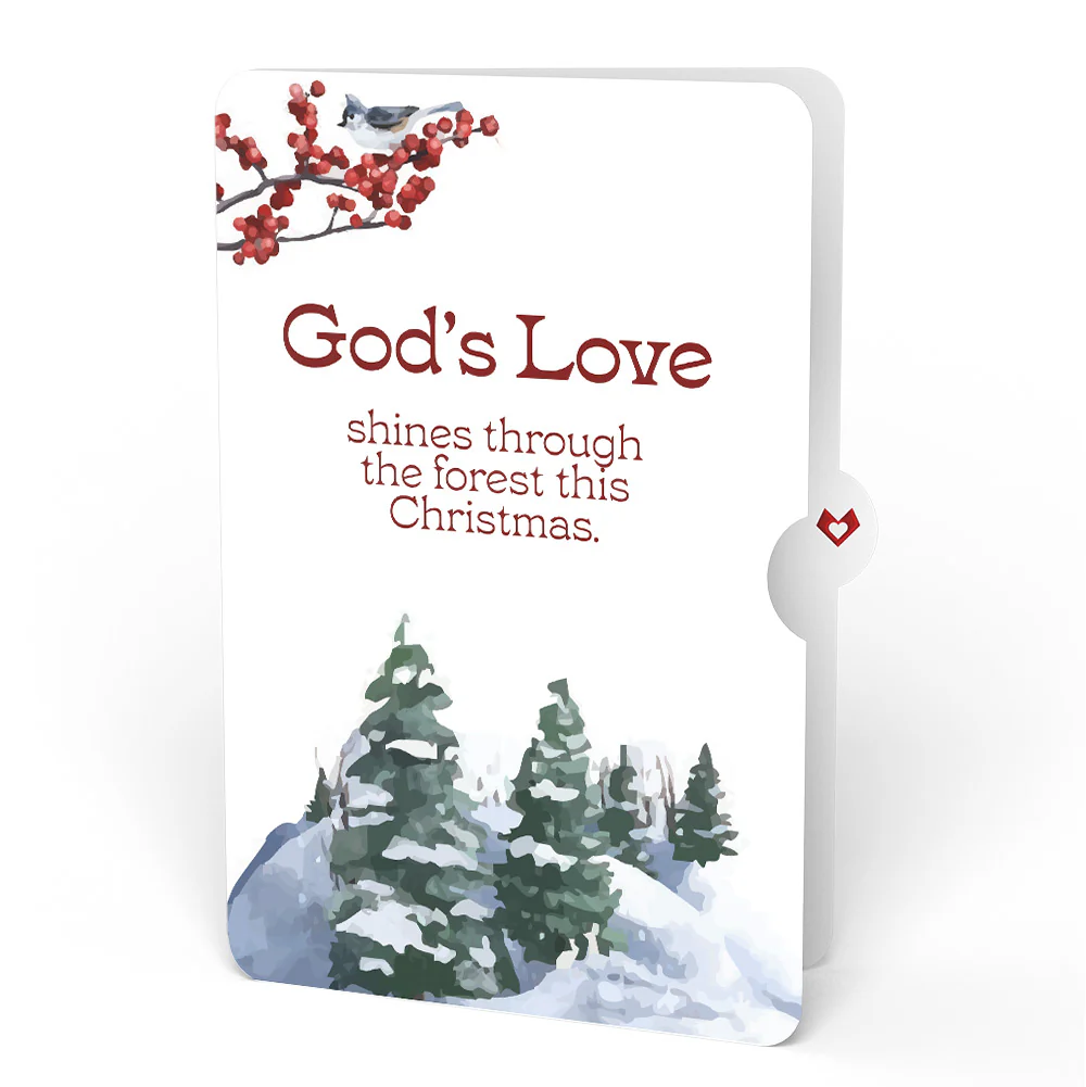 Winter Chickadees Christmas Pop-Up Card and God's Love Sentiment Set - Image 4