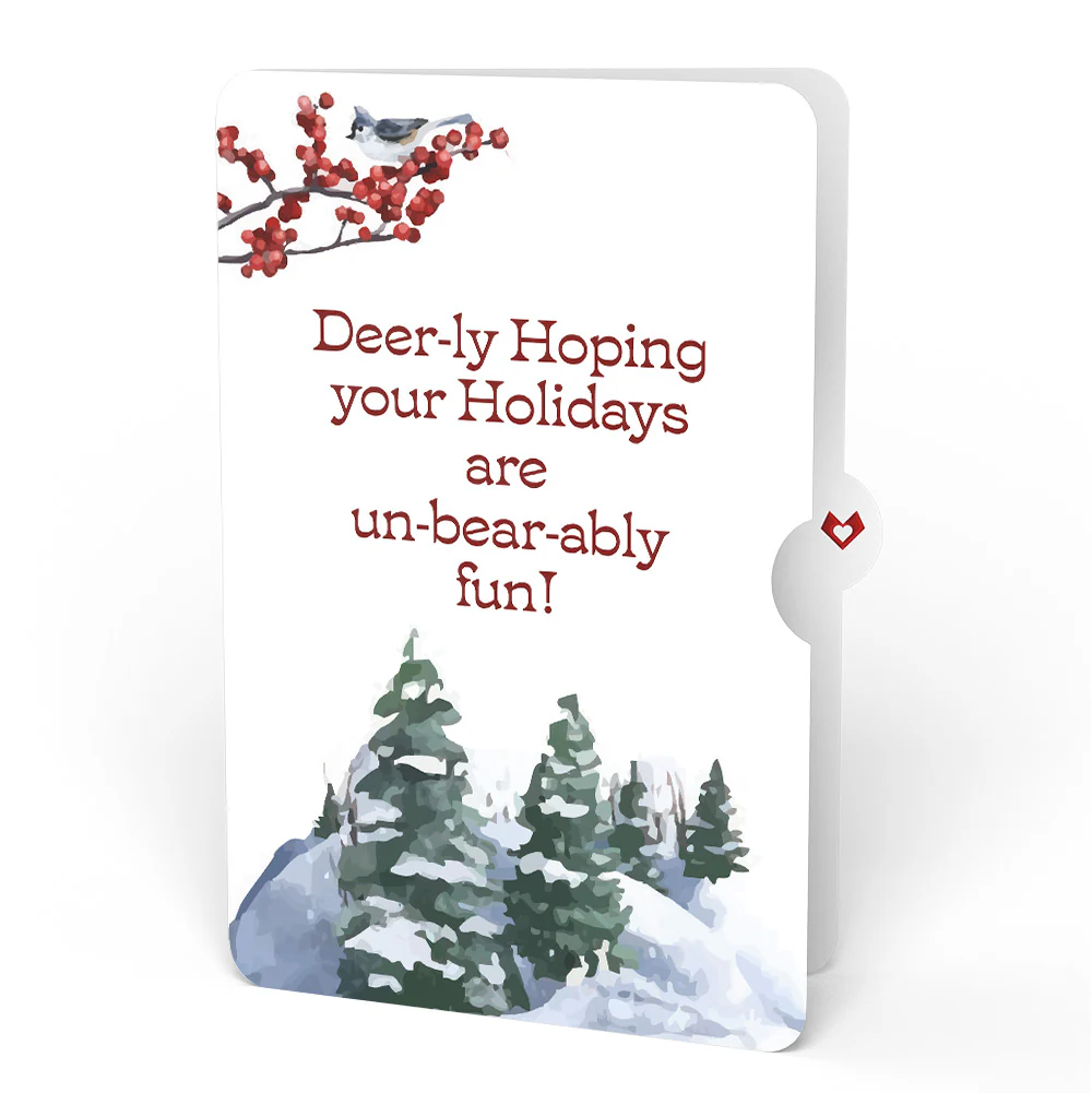 Winter Chickadees Christmas Pop-Up Card and Sentiment Set - Image 4