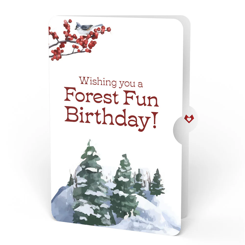 Winter's Eve Vigil Birthday Pop-Up Card and Forest Fun Sentiment Set - Image 4