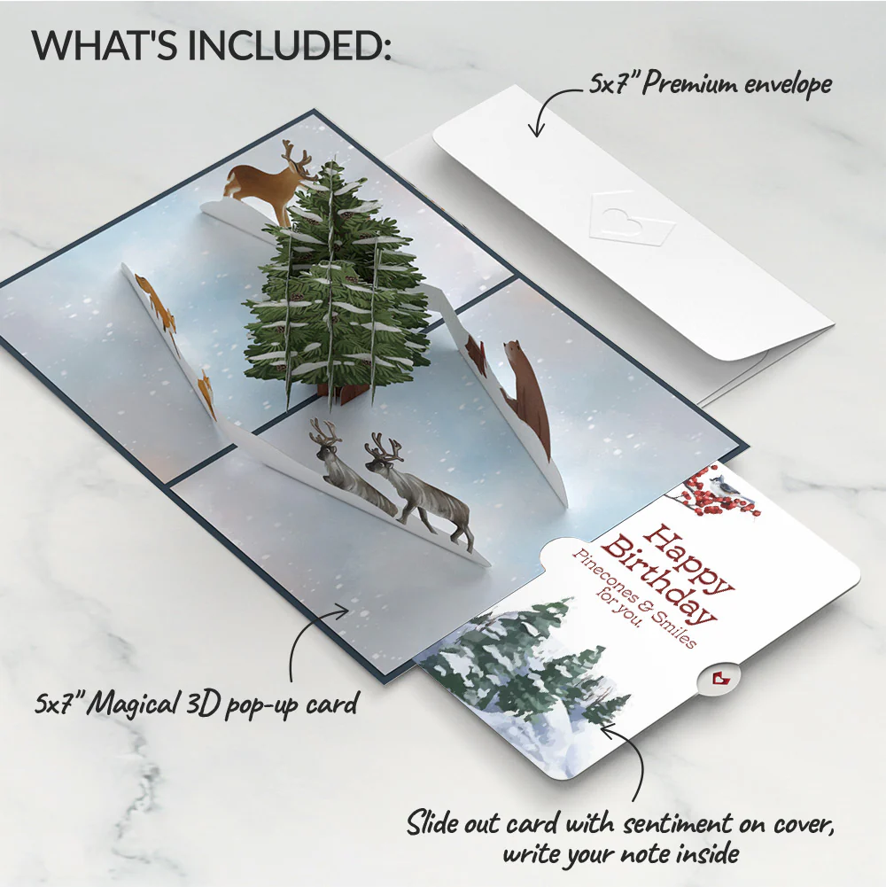 Winter's Eve Vigil Birthday Pop-Up Card and Sentiment Set - Image 2