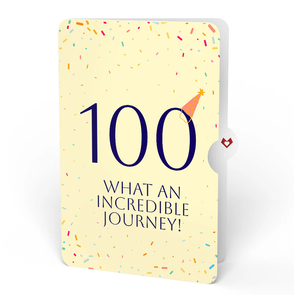 Wishing You a Happy 100th Birthday Music and Lights Pop-Up Card and Party Hat Sentiment Set - Image 4