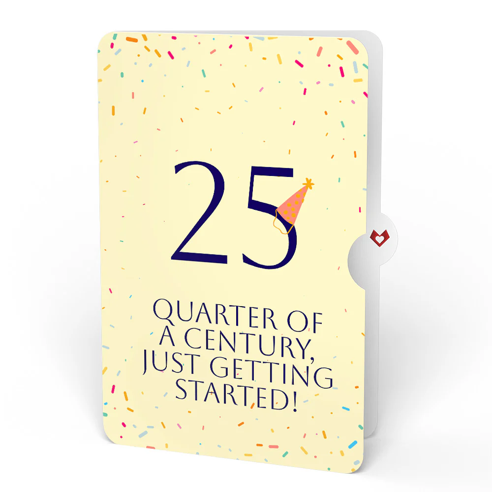 Wishing You a Happy 25th Birthday Music and Lights Pop-Up Card and Party Hat Sentiment Set - Image 4