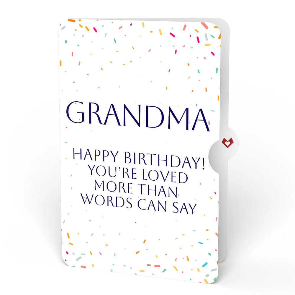 Wishing You a Happy Birthday Music and Lights Pop-Up Card and Loved More Than Words Sentiment Set for Grandma - Image 4