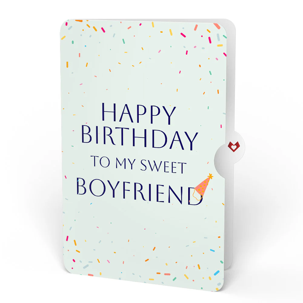 Wishing You a Happy Birthday Music and Lights Pop-Up Card and Sentiment Set for Boyfriend - Image 4
