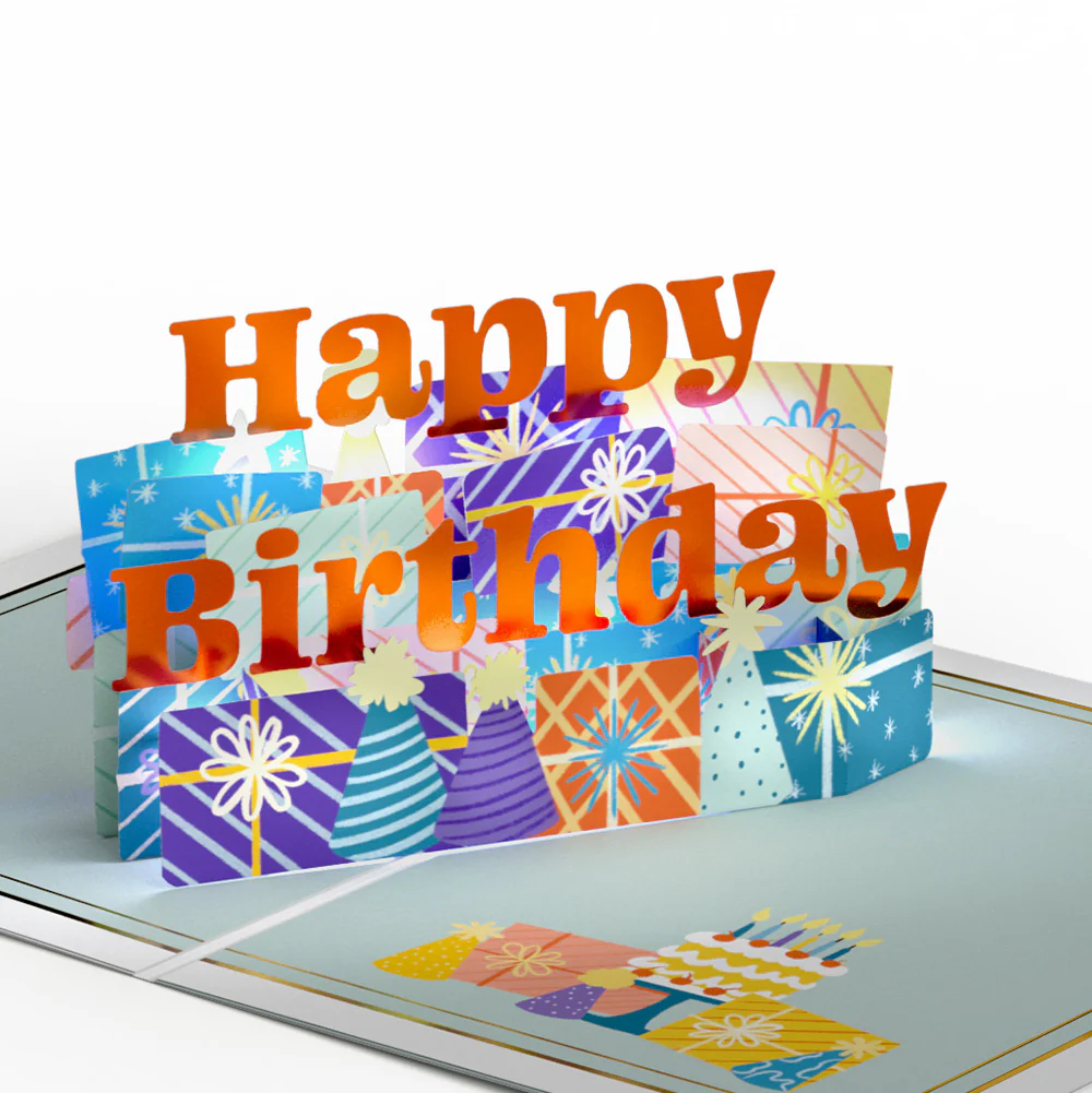 Wishing You a Happy Birthday Music and Lights Pop-Up Card and Sentiment Set for Sister - Image 3