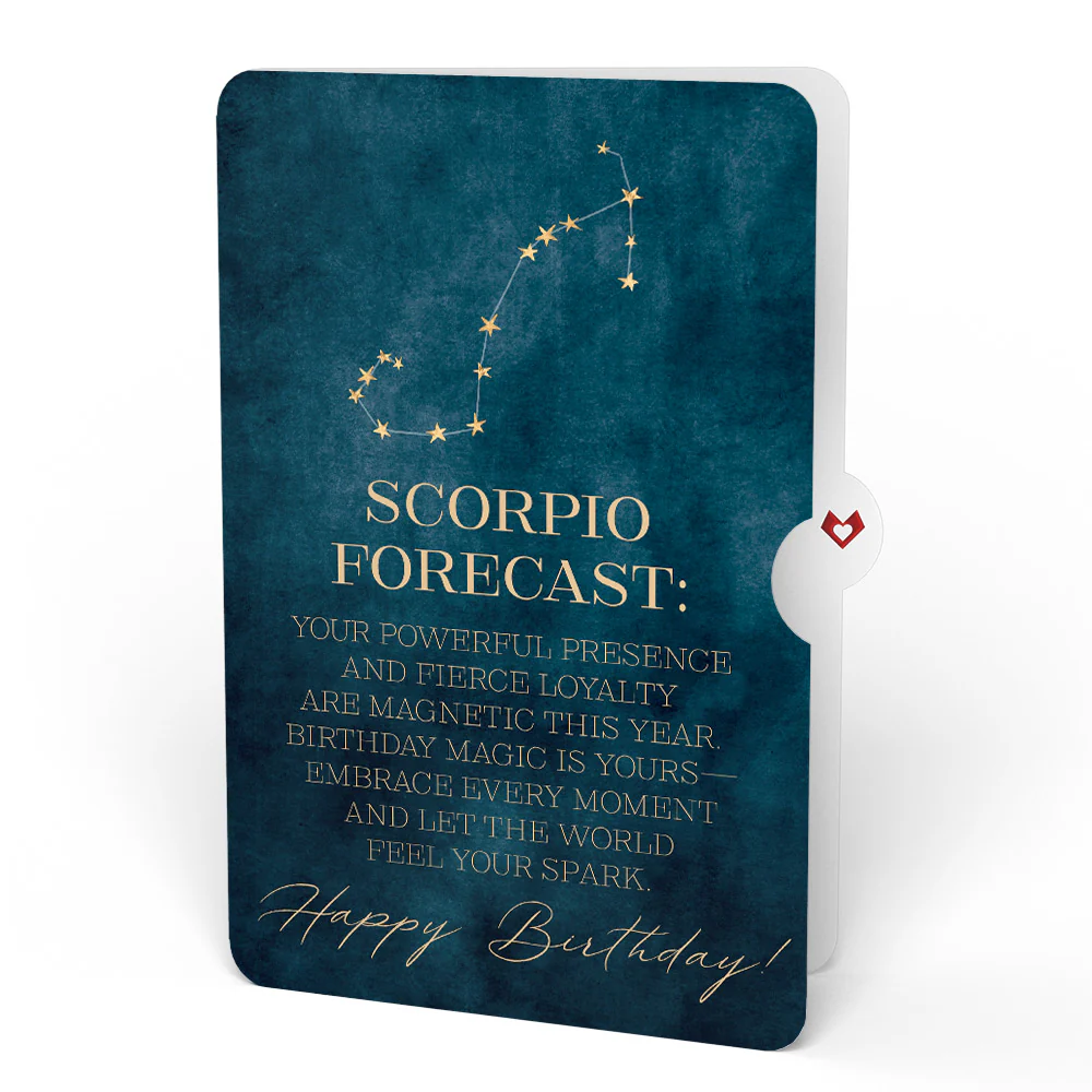 Wisteria Birthday Bouquet and Scorpio Zodiac Sentiment Set - Image 4