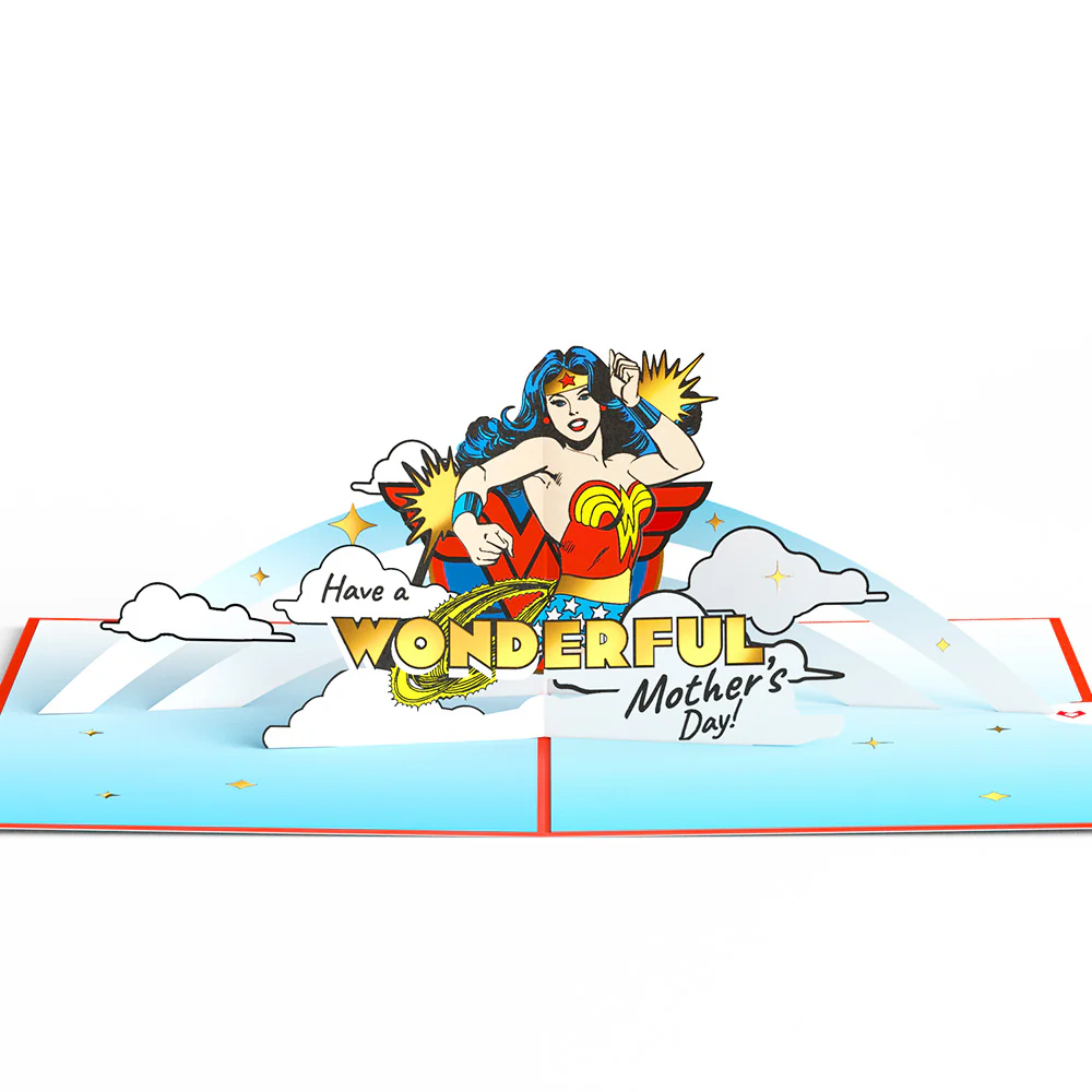Wonder Woman Super Hero Mother’s Day Pop-Up Card - Image 3