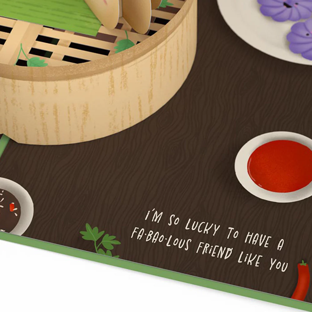 Wonton in a Million Friendship Pop-Up Card - Image 3