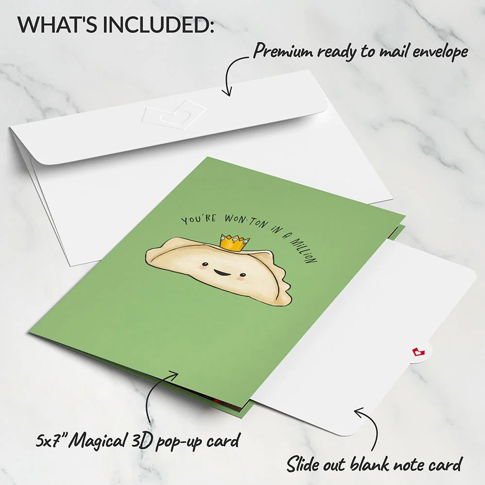 Wonton in a Million Friendship Pop-Up Card - Image 6