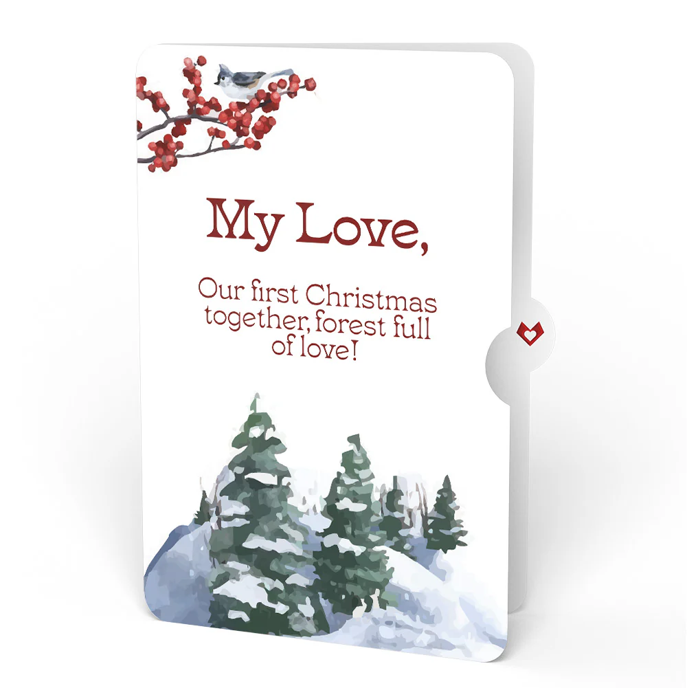 Woodland White Christmas Pop-Up Card and Sentiment Set for Partner - Image 4