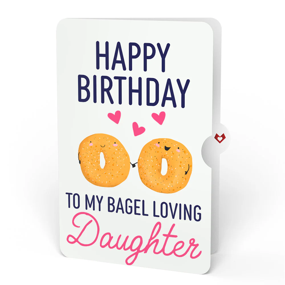 You Are My Everything Bagel Birthday Pop-Up Card and Sentiment Set for Daughter - Image 4