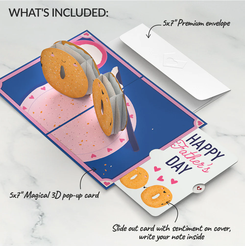 You Are My Everything Bagel Father’s Day Pop-Up Card and Sentiment Set - Image 2
