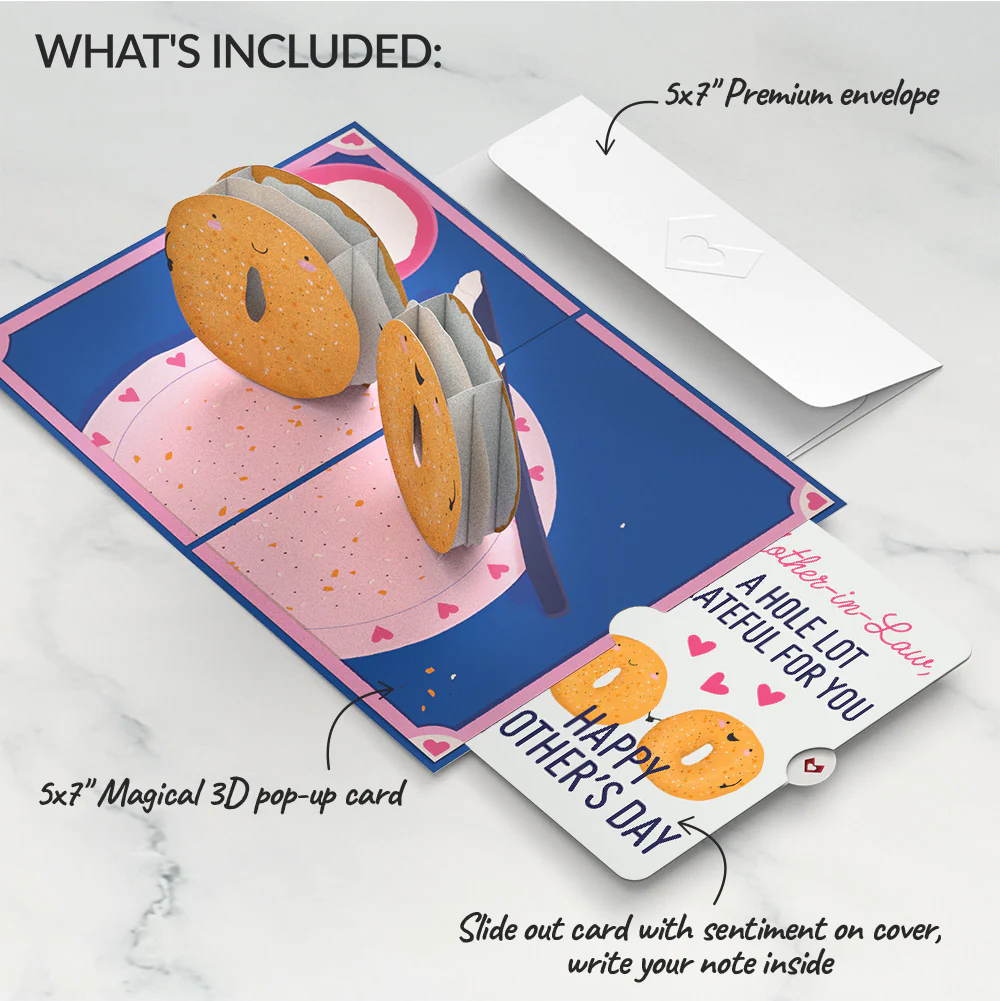 You Are My Everything Bagel Mother’s Day Pop-Up Card and Sentiment Set for Mother-in-law - Image 2