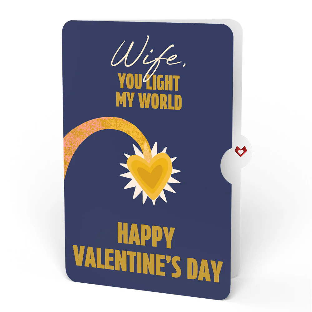You Are My Sunshine Anglerfish Valentine Pop-Up Card and Sentiment Set for Wife - Image 4