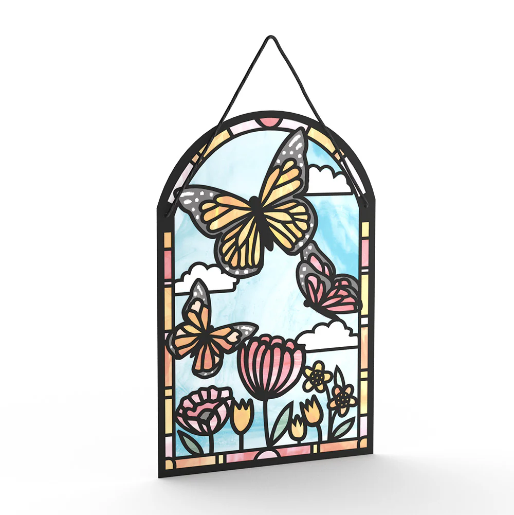 You Are So Loved Butterflies Suncatcher Card and Full of Hearts Valentine Sentiment Card for Daughter - Image 3