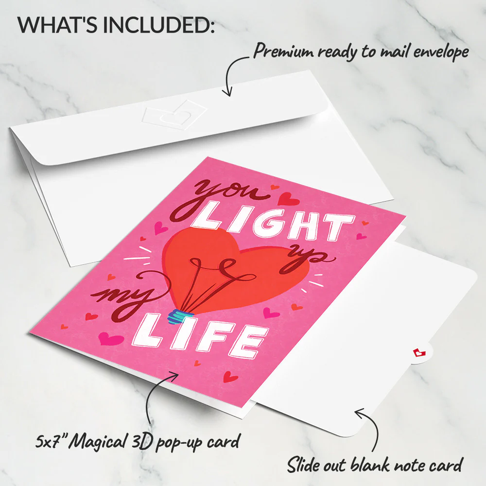 You Light Up My Life Light-Up Pop-Up Card - Image 6