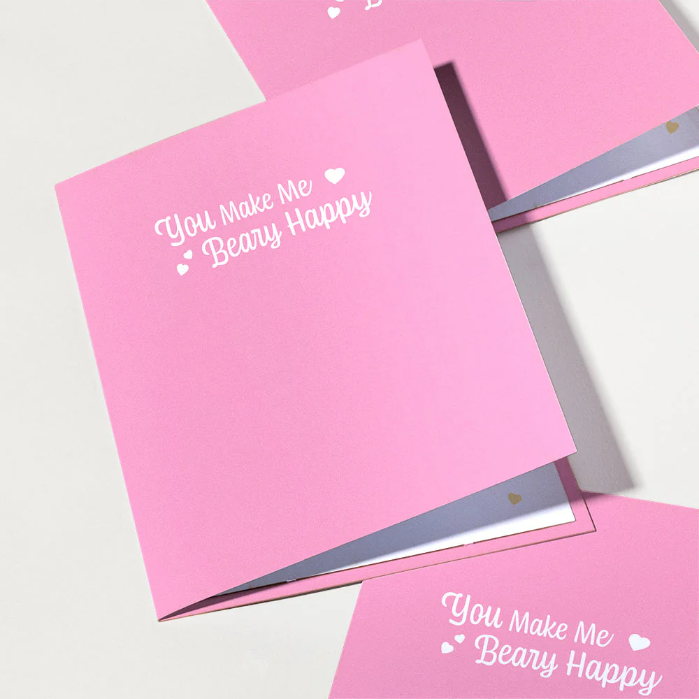 'You Make Me Beary Happy' Plushpop Card - Image 4