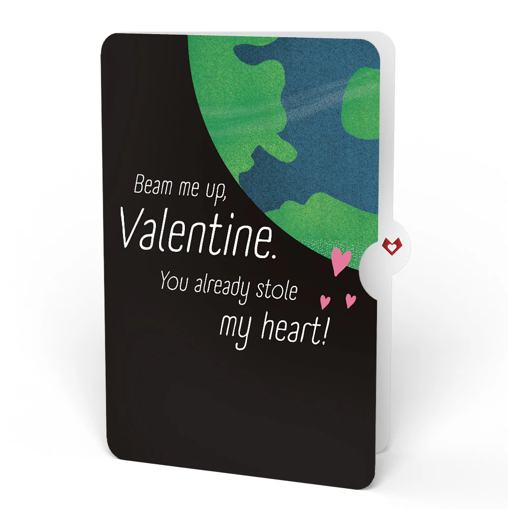 You've Abducted My Heart Valentine Light-Up Pop-Up Card and Sentiment Set - Image 4